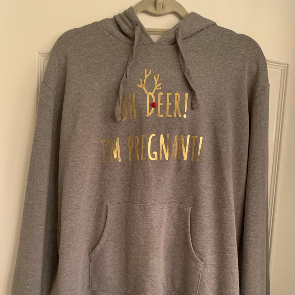 SOLD Oh Deer I’m Pregnant Maternity Hoodie size S